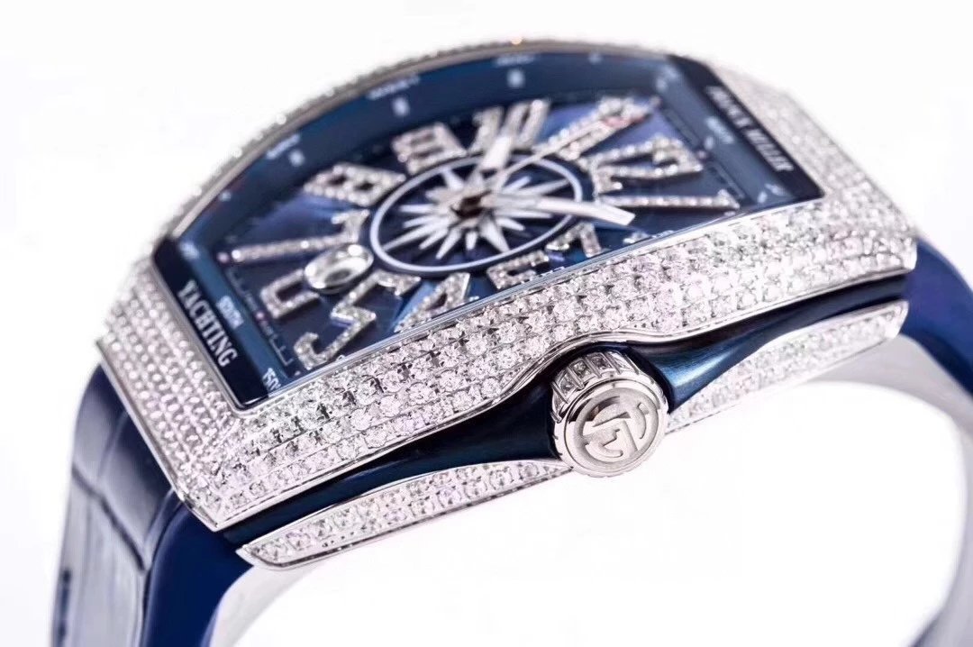Breitling Chronomat Yachting Blue Dial Rose Gold Diamond-Set Watch Watches - 41