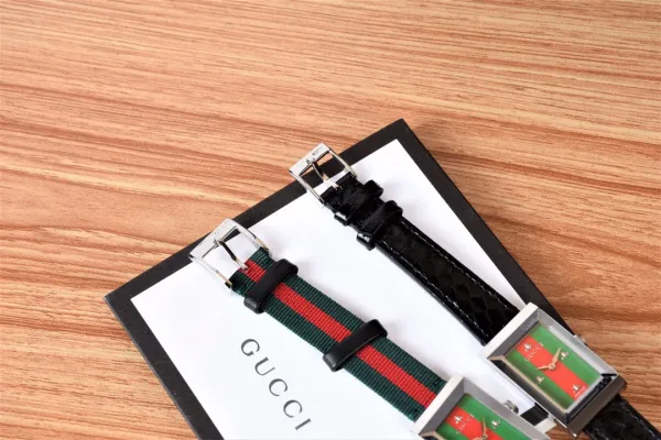 Gucci G-Timeless Floral Print White Leather Strap Quartz Watch Watches - 12