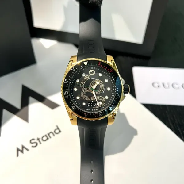 Gucci Dive Snake White Gold Watch Watches - 10