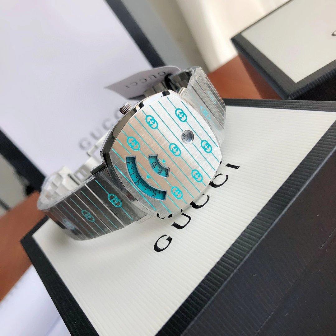 Gucci Grip Pink Accents Stainless Steel Watch Watches - 5