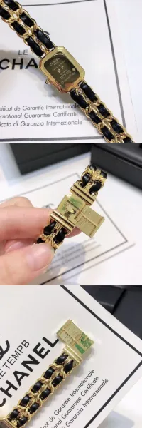 Chanel Premiere Black Gold-Plated Quartz Watch Watches - 34