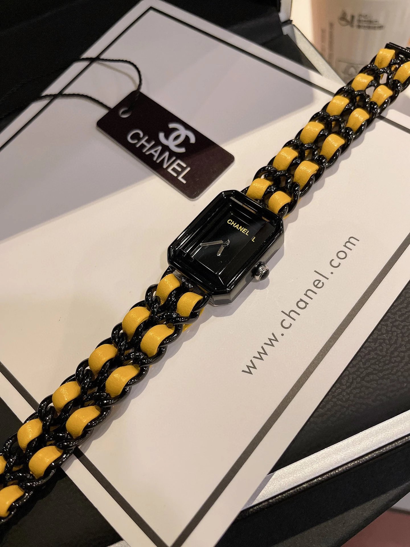Chanel Première J12 Yellow and Black Chain Watch Watches - 22