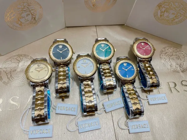Versace Greca Goddess Gold and Silver Two-Tone Quartz Watch Watches - 27