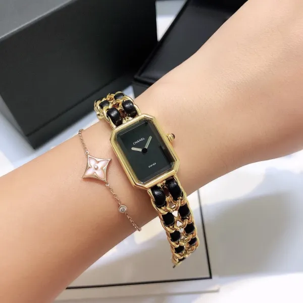 Chanel Premiere Black Gold-Plated Quartz Watch Watches - 29
