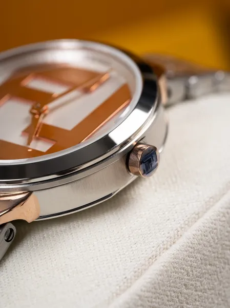 Fendi FF Logo Chronograph Rose Gold and Silver Watch Watches - 9
