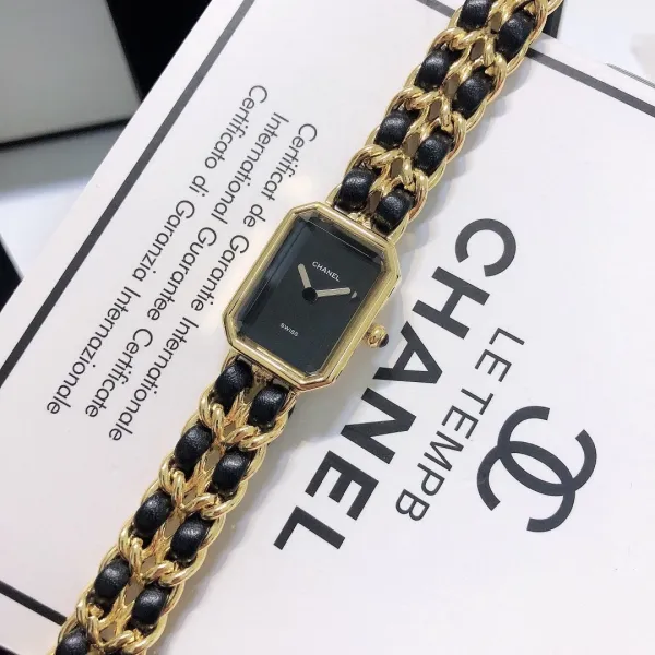Chanel Premiere Black Gold-Plated Quartz Watch Watches - 28