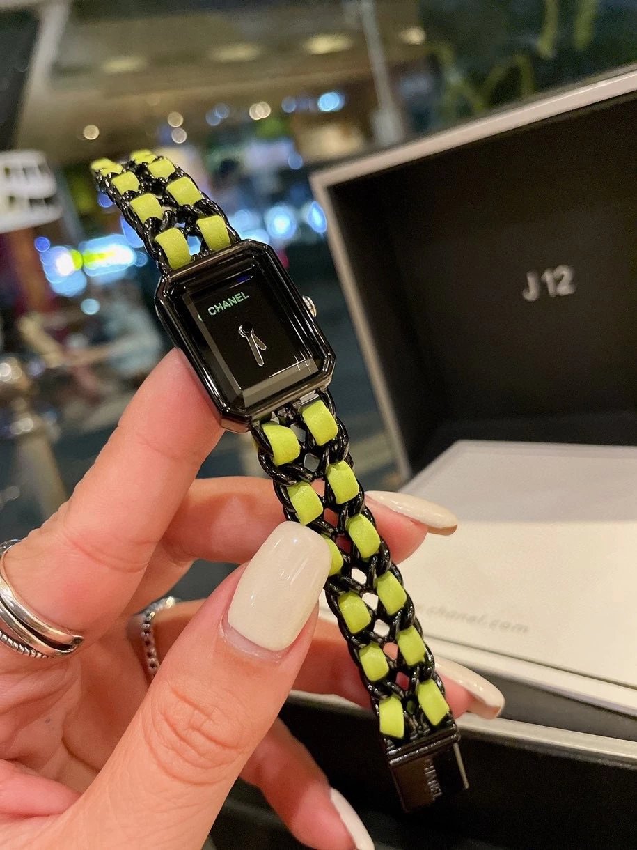 Chanel J12 Black And Neon Green Ceramic Watch