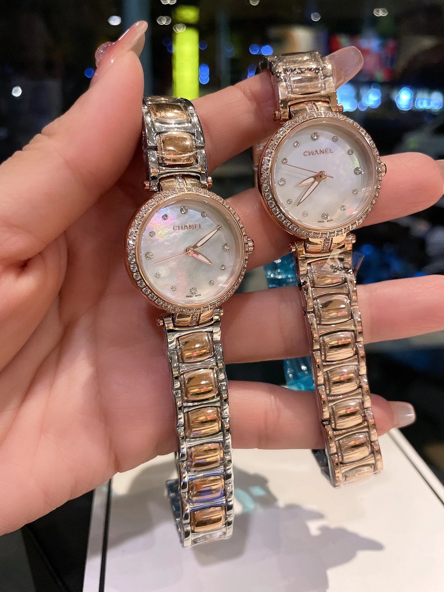 Chanel Watches Crystal Bezel Mother-of-Pearl Dial Bracelet Watch image 2