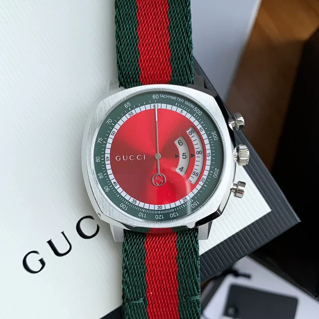Gucci Watches Grip YA157437 stainless steel watch with GG monogram bracelet product detail image 12