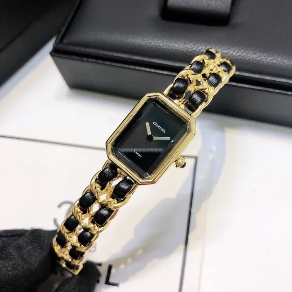 Chanel Premiere Black Gold-Plated Quartz Watch Watches - 31