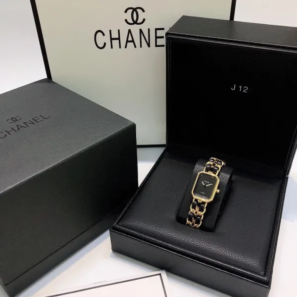 Chanel Premiere Black Gold-Plated Quartz Watch Watches - 30