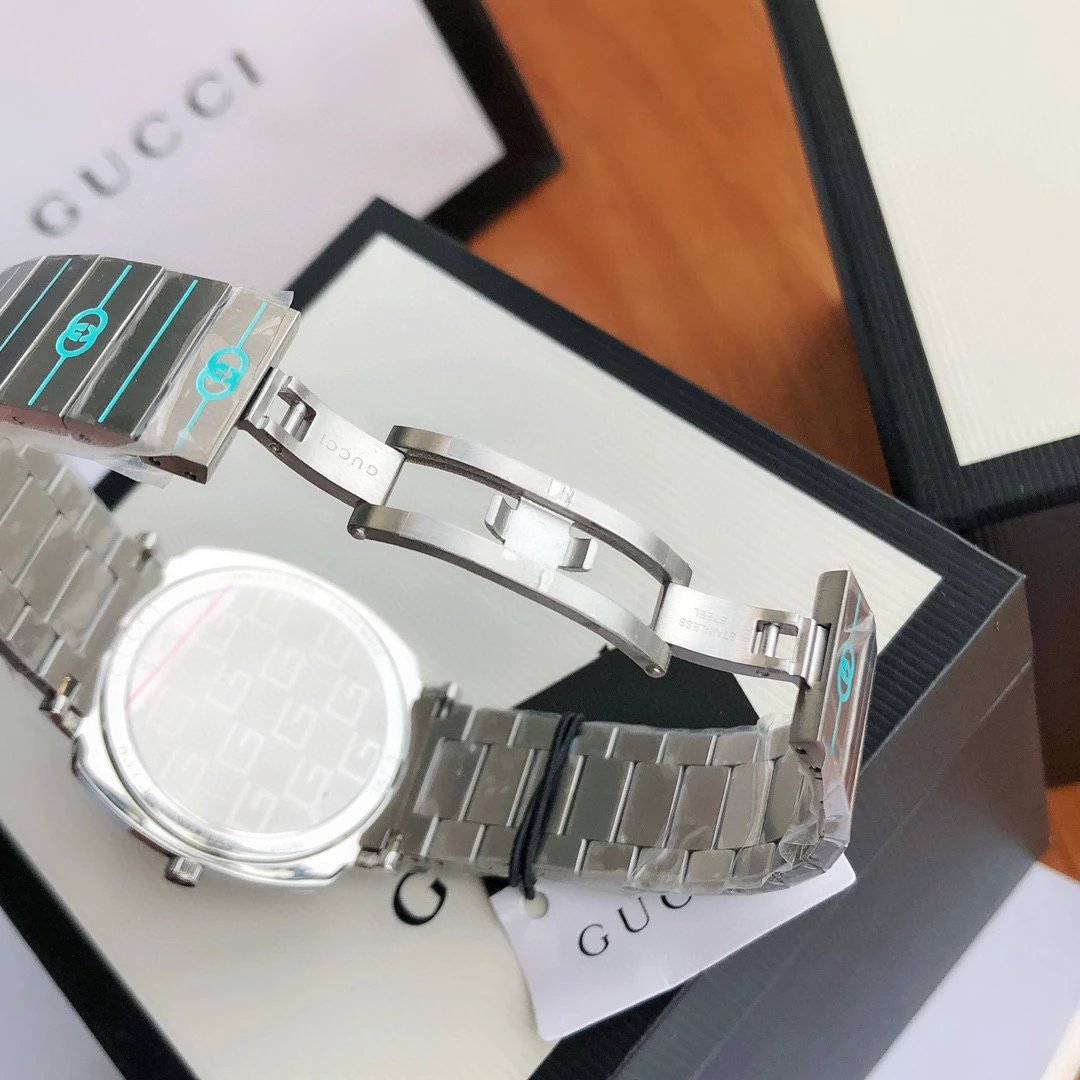 Gucci Grip Pink Accents Stainless Steel Watch Watches - 10