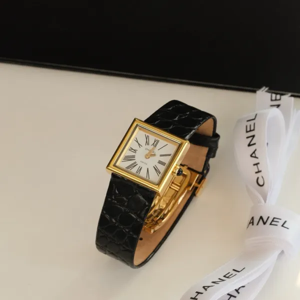 Chanel Premiere Black Dial Silver-Tone Watch Watches - 88