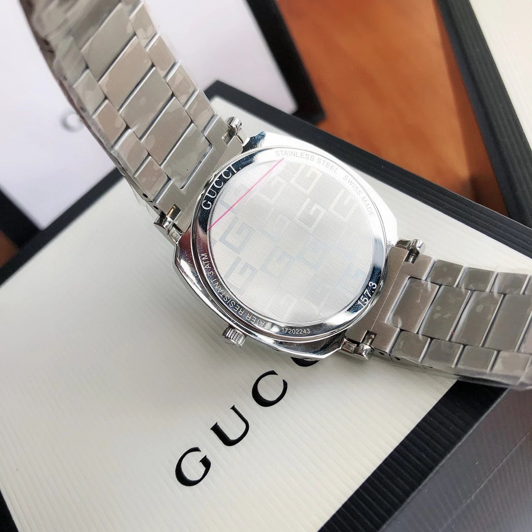 Gucci Grip Pink Accents Stainless Steel Watch Watches - 9