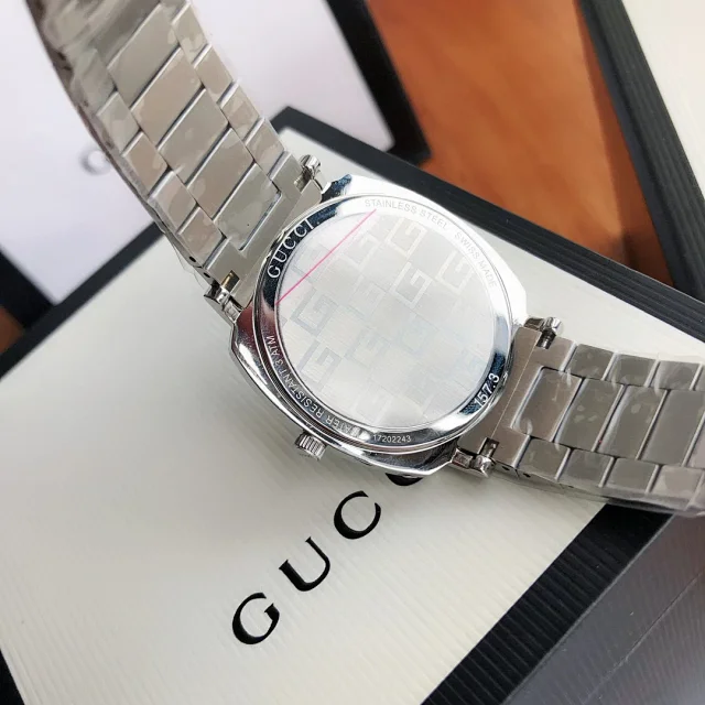 Gucci Watches Grip YA157437 stainless steel watch with GG monogram bracelet product detail image 8