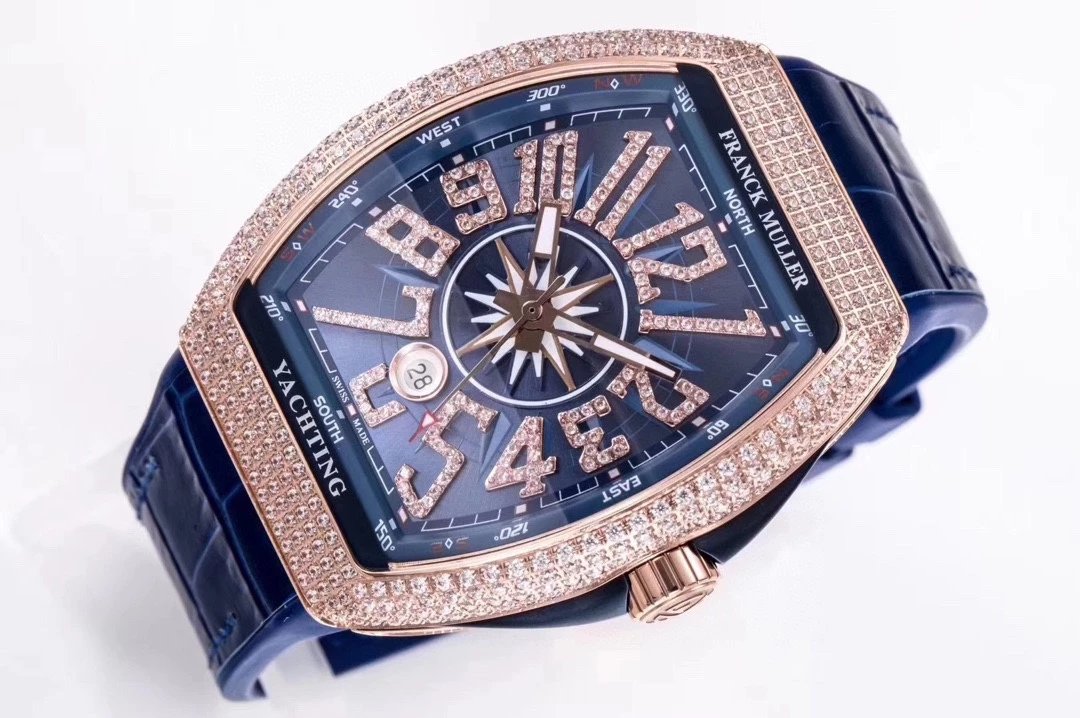 Breitling Chronomat Yachting Blue Dial Rose Gold Diamond-Set Watch Watches - 33