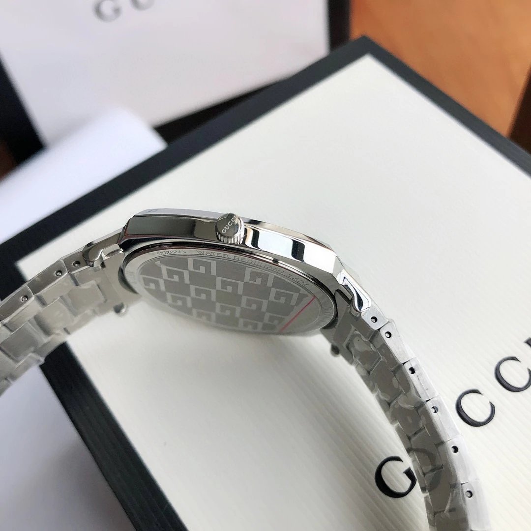 Gucci Grip Pink Accents Stainless Steel Watch Watches - 8