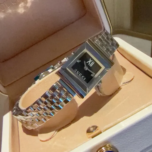 Gucci G-Timeless Square Pink Dial Silver Watch Watches - 20