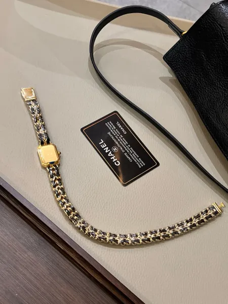 Chanel Première Re-Edition Black and Silver Chain Watch Watches - 42
