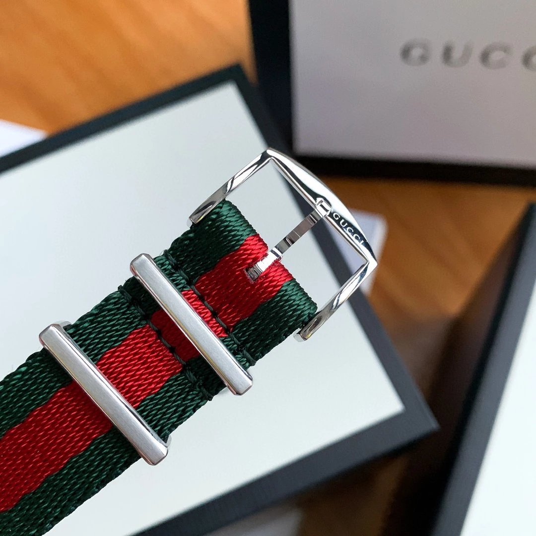Gucci Grip Pink Accents Stainless Steel Watch Watches - 19