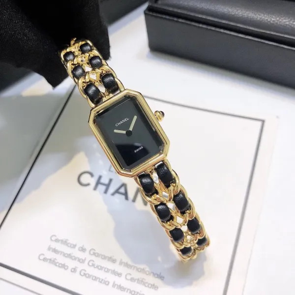 Chanel Premiere Black Gold-Plated Quartz Watch Watches - 26