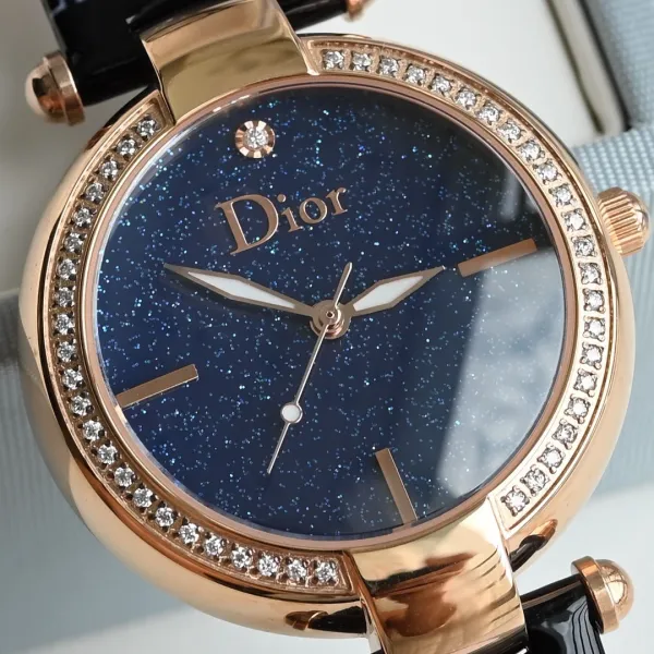 Dior La D de Dior Starry Blue Dial Rose Gold Watch Watches - 25
