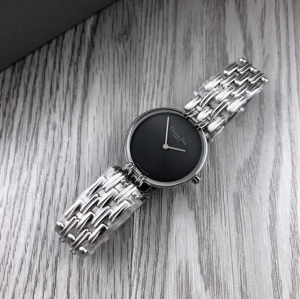 Dior La D de Dior Black Dial Silver-tone Steel Watch Watches - 11