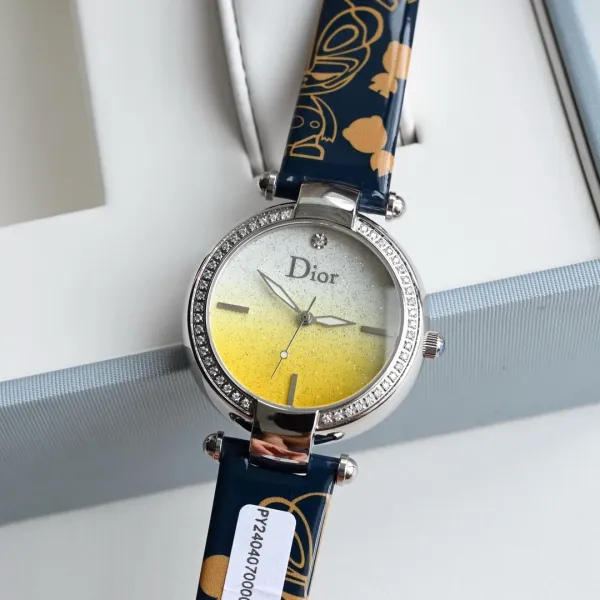 Dior La D de Dior Starry Blue Dial Rose Gold Watch Watches - 46