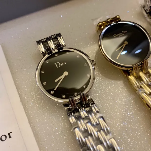 Dior La D de Dior Black Dial Silver-tone Steel Watch Watches - 26