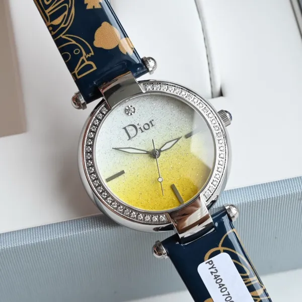 Dior La D de Dior Starry Blue Dial Rose Gold Watch Watches - 48