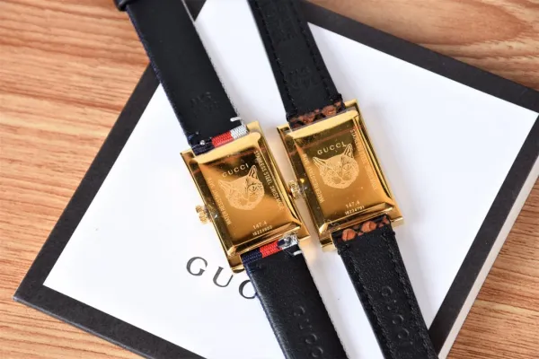 Gucci G-Timeless Floral Print White Leather Strap Quartz Watch Watches - 19