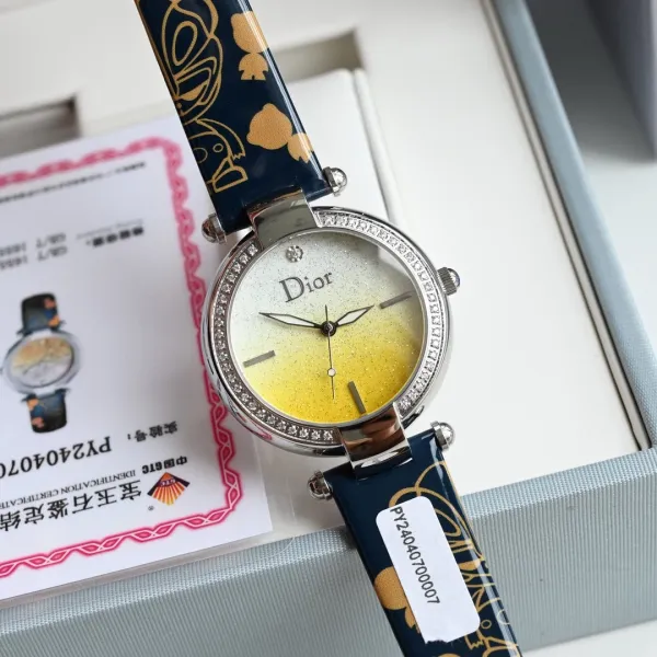 Dior La D de Dior Starry Blue Dial Rose Gold Watch Watches - 45