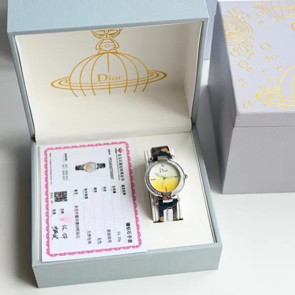 Dior La D de Dior Starry Blue Dial Rose Gold Watch Watches - 43