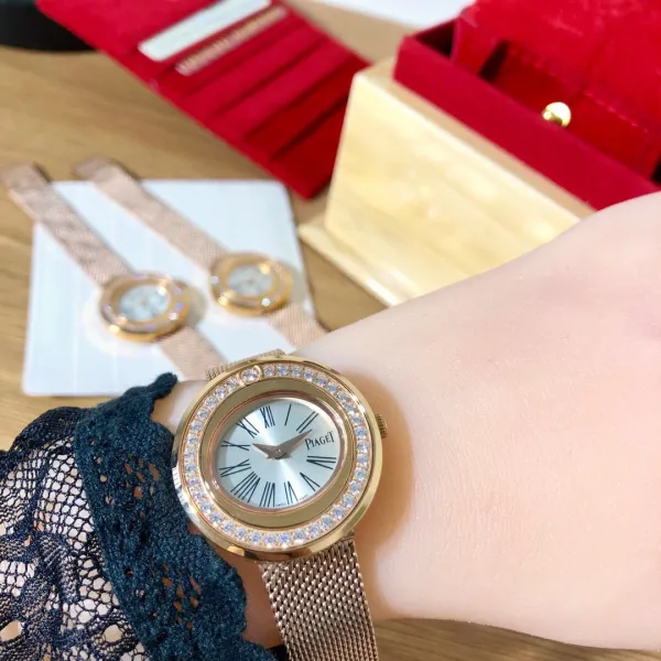 Design Piaget Limelight Gala Diamond-Set Silver Mesh Watch Watches - 3