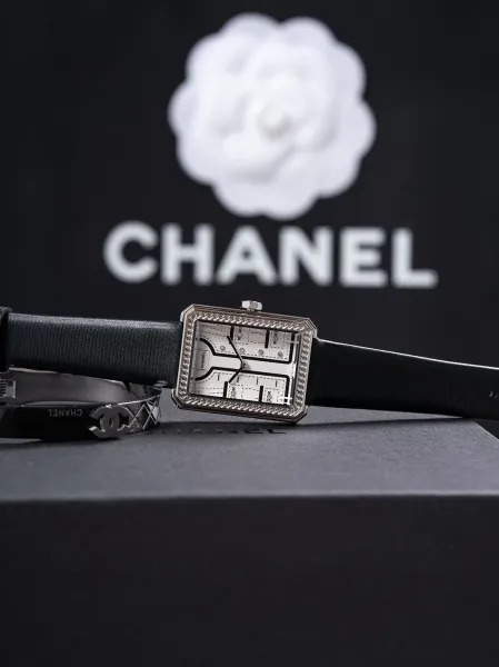 Chanel Mademoiselle Privé Watch Black and Gold Quartz Watch with Leather Strap Watches - 19
