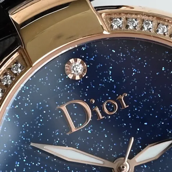 Dior La D de Dior Starry Blue Dial Rose Gold Watch Watches - 32