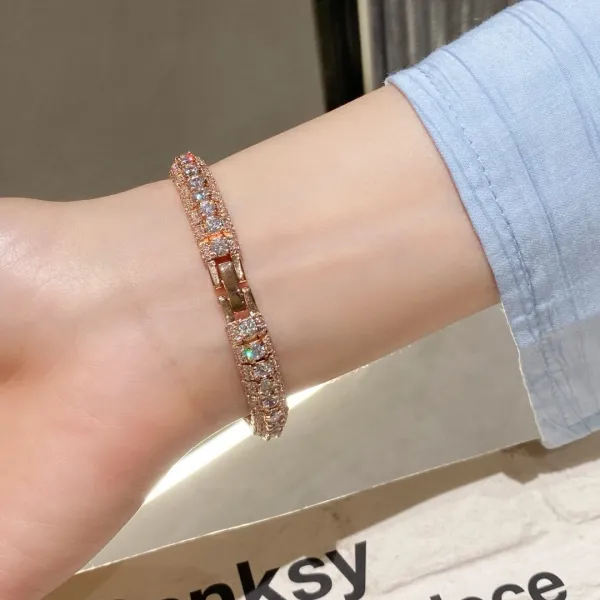 Cartier Love Bracelet and Paved Crystal Watch Rose Gold Women's Accessories Set Jewelry - 63