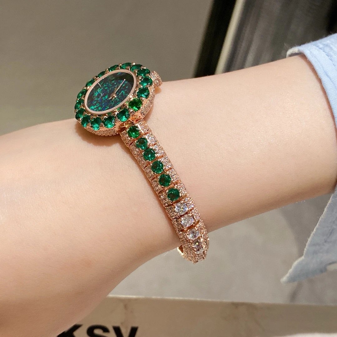 Cartier Love Bracelet and Paved Crystal Watch Rose Gold Women's Accessories Set Jewelry - 62