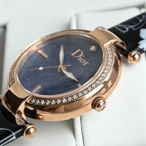 Dior La D de Dior Starry Blue Dial Rose Gold Watch Watches - 58