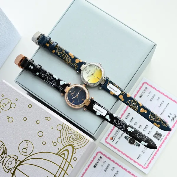 Dior La D de Dior Starry Blue Dial Rose Gold Watch Watches - 63