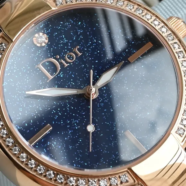 Dior La D de Dior Starry Blue Dial Rose Gold Watch Watches - 26