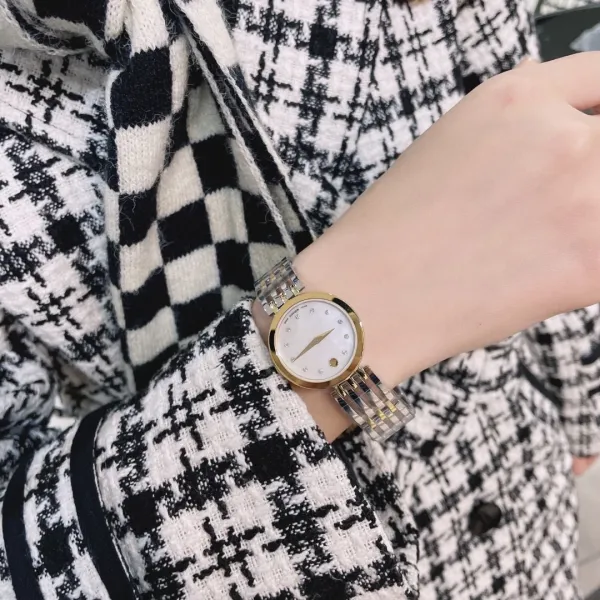 Movado Museum Classic Mother-of-Pearl Dial Gold-Tone and Stainless Steel Watch Watches - 4