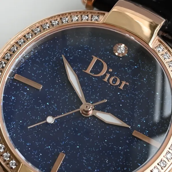 Dior La D de Dior Starry Blue Dial Rose Gold Watch Watches - 29