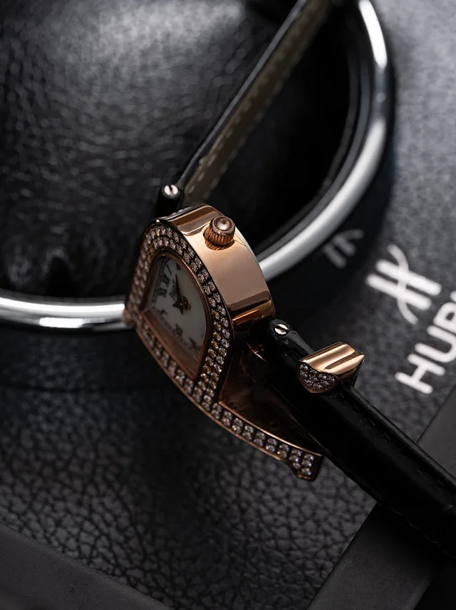 Piaget Watches Crystal-Set D-Shaped Case Watch with Crocodile-Pattern Strap product detail image 9