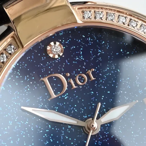 Dior La D de Dior Starry Blue Dial Rose Gold Watch Watches - 28