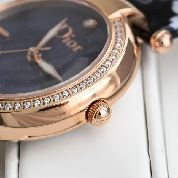 Dior La D de Dior Starry Blue Dial Rose Gold Watch Watches - 8