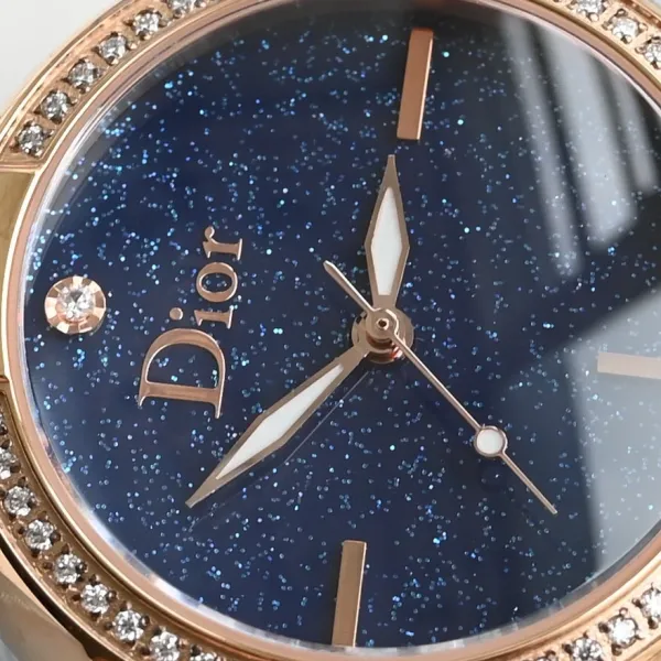 Dior La D de Dior Starry Blue Dial Rose Gold Watch Watches - 31