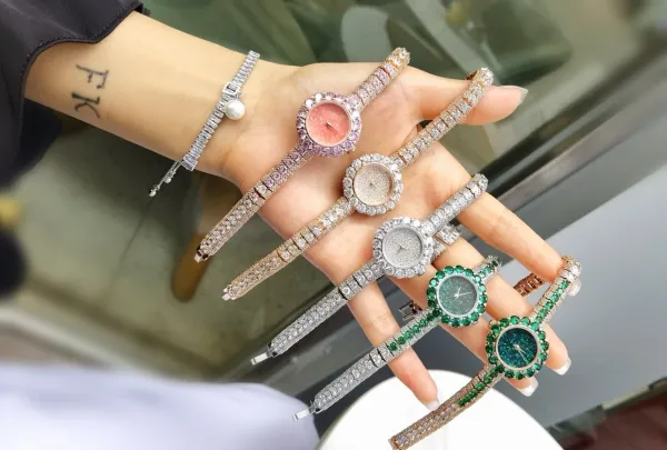 Cartier Love Bracelet and Paved Crystal Watch Rose Gold Women's Accessories Set Jewelry - 3
