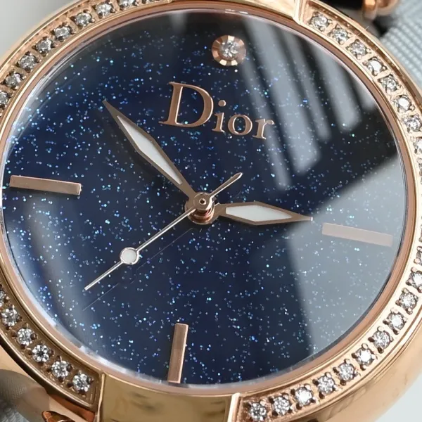 Dior La D de Dior Starry Blue Dial Rose Gold Watch Watches - 30