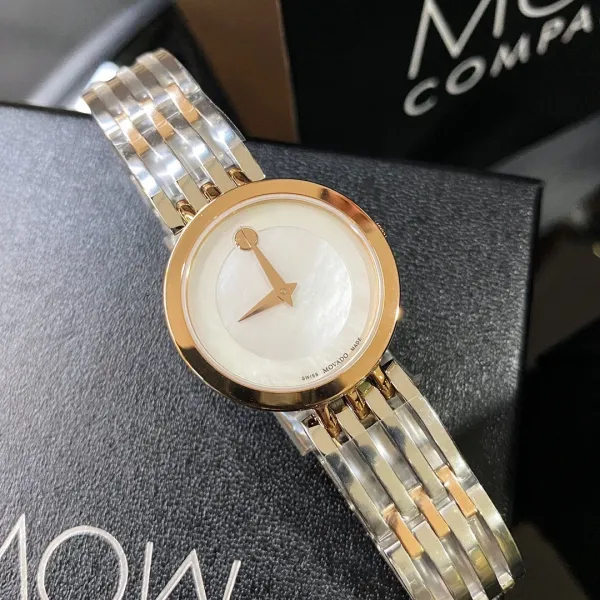 Movado Museum Classic Mother-of-Pearl Dial Gold-Tone and Stainless Steel Watch Watches - 36